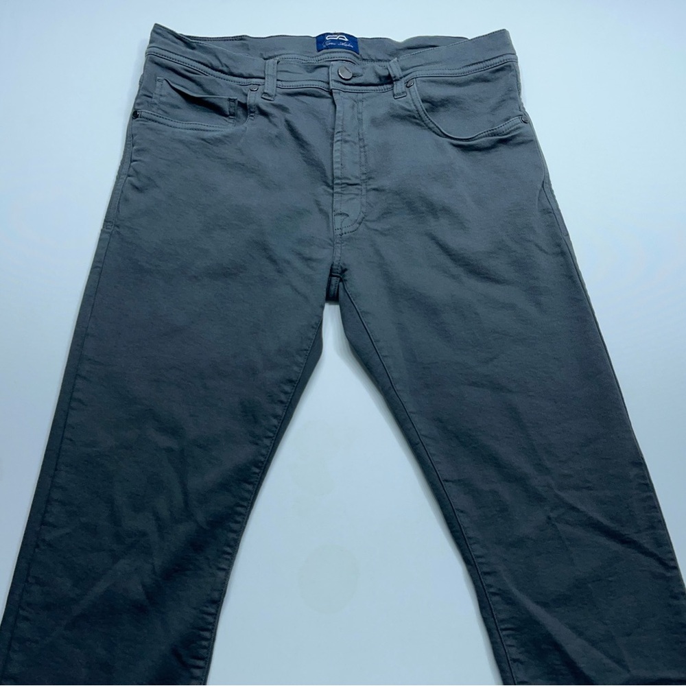 Cesare Attolini 5 Pocket Pants Mens Size 36x30 Gray Stretch Cotton Made In Italy